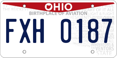 OH license plate FXH0187