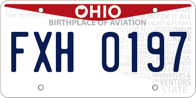 OH license plate FXH0197