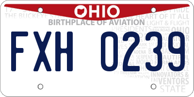 OH license plate FXH0239