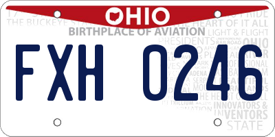 OH license plate FXH0246