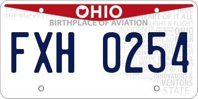 OH license plate FXH0254
