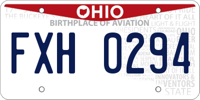 OH license plate FXH0294
