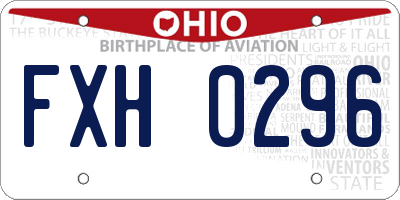 OH license plate FXH0296
