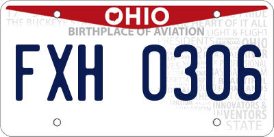 OH license plate FXH0306