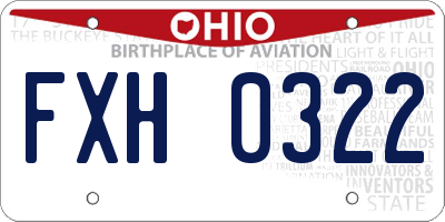 OH license plate FXH0322