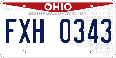 OH license plate FXH0343