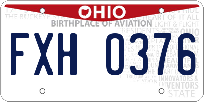 OH license plate FXH0376