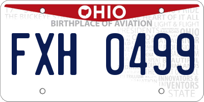 OH license plate FXH0499