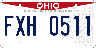OH license plate FXH0511