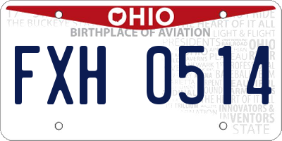 OH license plate FXH0514
