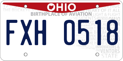 OH license plate FXH0518