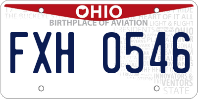 OH license plate FXH0546