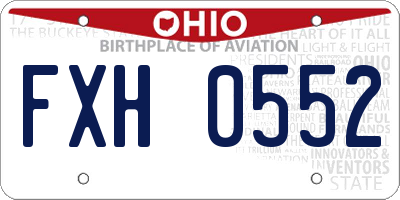 OH license plate FXH0552