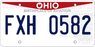 OH license plate FXH0582