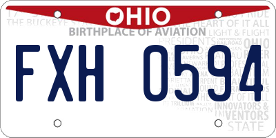 OH license plate FXH0594