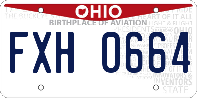 OH license plate FXH0664