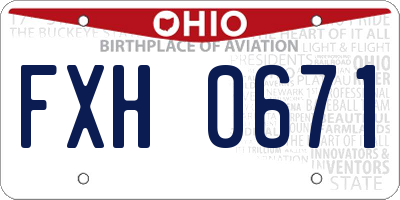 OH license plate FXH0671