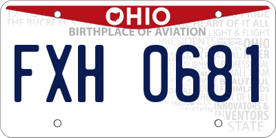 OH license plate FXH0681