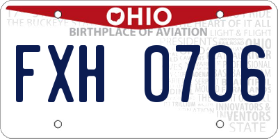 OH license plate FXH0706