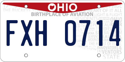 OH license plate FXH0714
