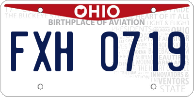 OH license plate FXH0719