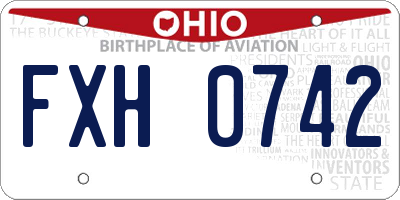 OH license plate FXH0742