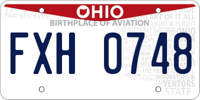 OH license plate FXH0748