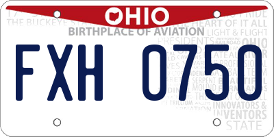 OH license plate FXH0750