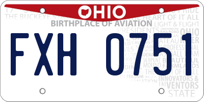 OH license plate FXH0751