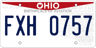 OH license plate FXH0757