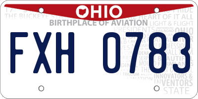 OH license plate FXH0783