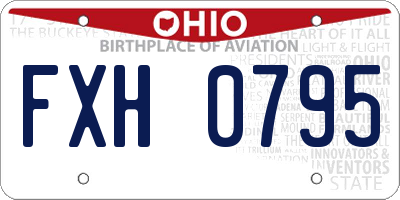 OH license plate FXH0795