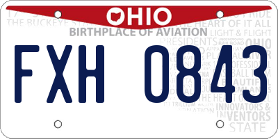 OH license plate FXH0843