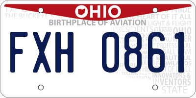OH license plate FXH0861