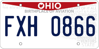 OH license plate FXH0866