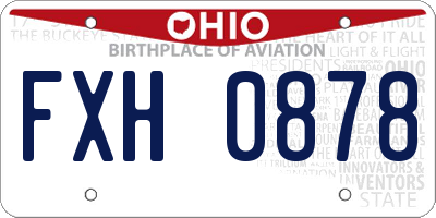 OH license plate FXH0878