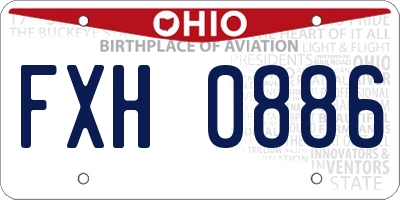 OH license plate FXH0886