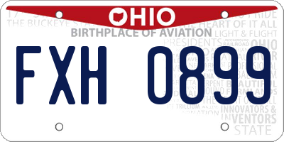 OH license plate FXH0899