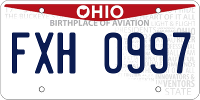 OH license plate FXH0997