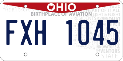 OH license plate FXH1045