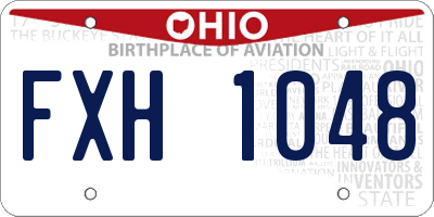 OH license plate FXH1048