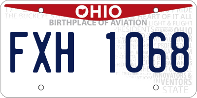 OH license plate FXH1068