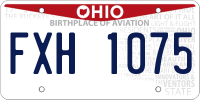 OH license plate FXH1075