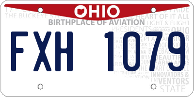 OH license plate FXH1079
