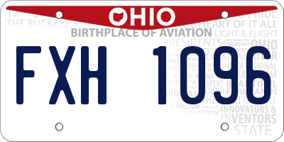 OH license plate FXH1096