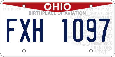 OH license plate FXH1097