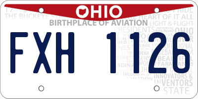 OH license plate FXH1126