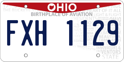 OH license plate FXH1129