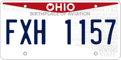 OH license plate FXH1157