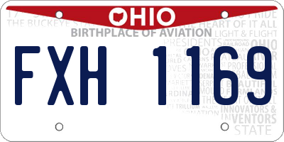 OH license plate FXH1169